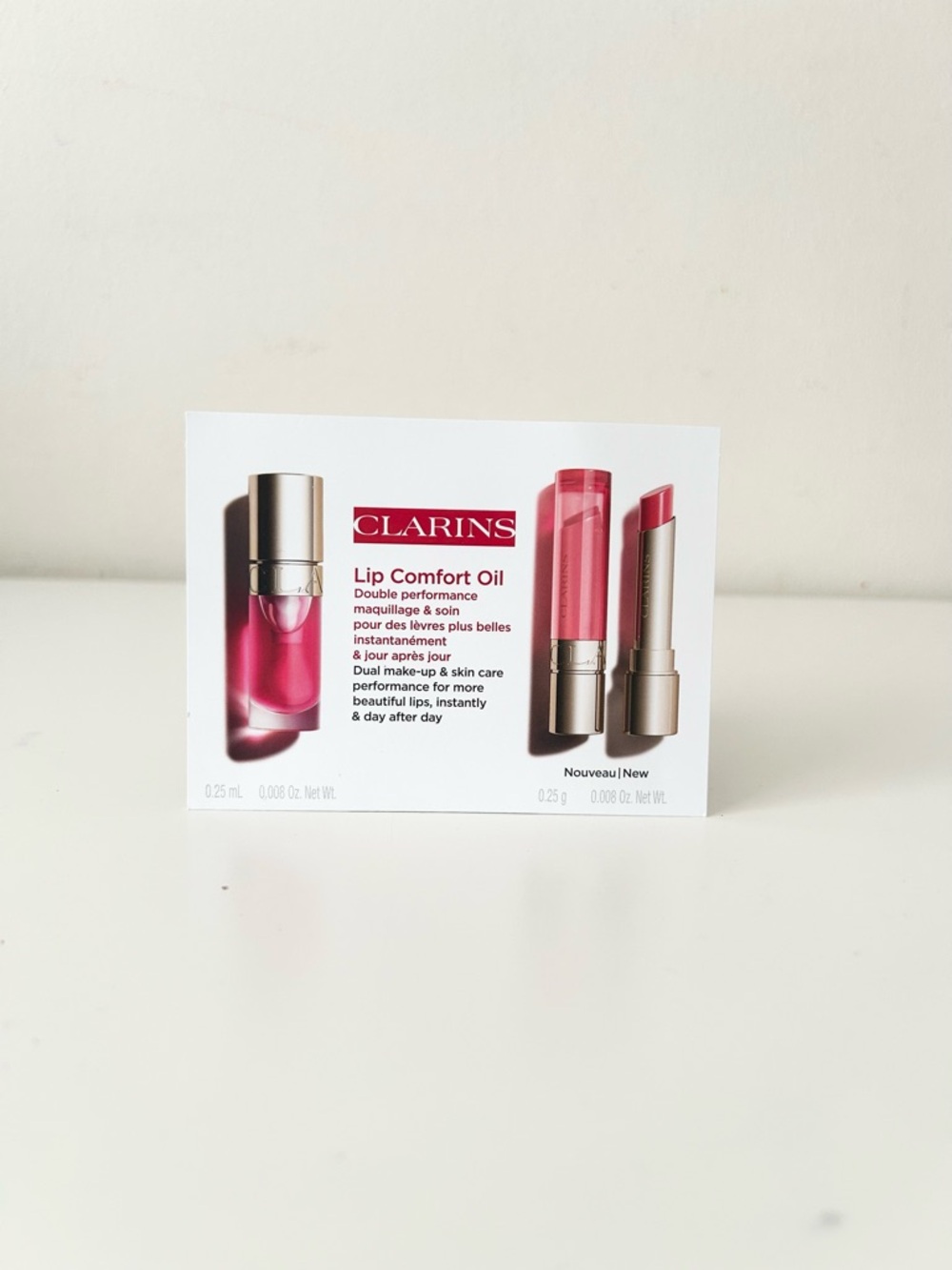 🌸CLARINS Lip Comfort Oil & Lip Oil Balm in Pitaya Sample